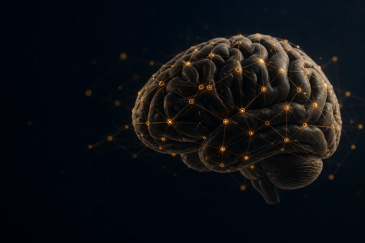 Human brain represented as a connected network